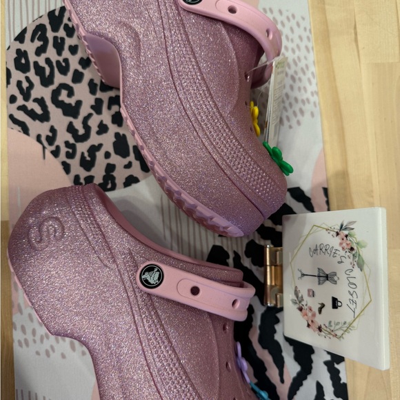 CROCS Bella Glitter Clog in Sparkling Pink - Picture 7 of 11